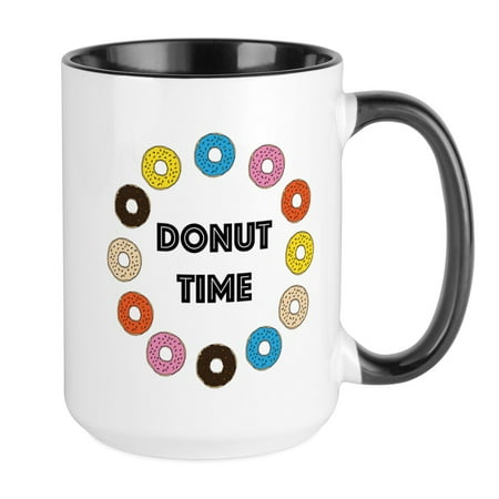 

CafePress - Donut Time Mugs - 15 oz Ceramic Large Mug
