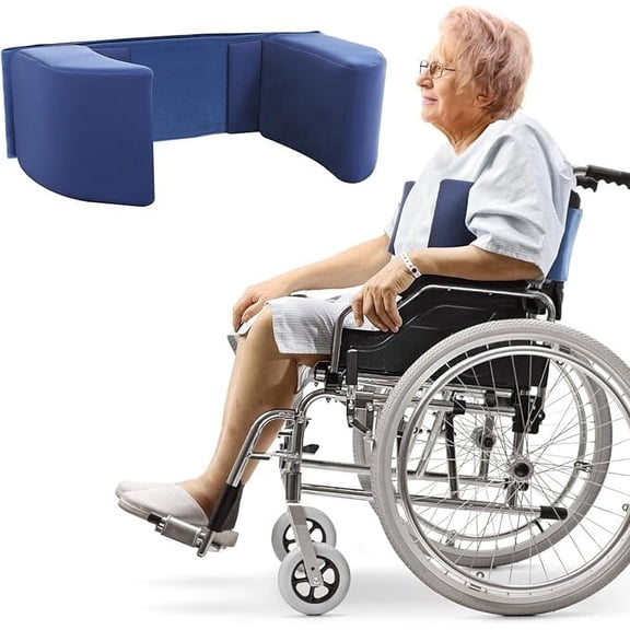 Anti-Slip Wheelchair Lateral Support Cushion Adjustable Strap for Seat Comfort
