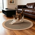 thumbnail image 4 of Washable Cotton Rope Cat Rug, Reversible Round Scratching Mat with Tassels, Vintage Style Pet Bed and Lounger for Indoor Cats, 4 of 7