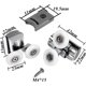 thumbnail image 4 of Rodillos para puertas de ducha de vidrio BRILLAR 23 mm superiores/inferiores, 4 of 5