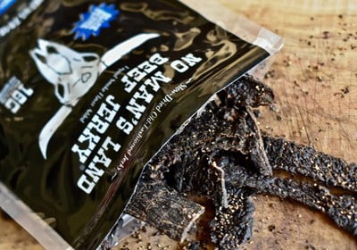 No Man's Land Jerky Beef Black Pepper 3 oz (Pack of 8)