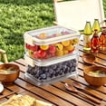 thumbnail image 6 of Plastic Containers with Lids, Snack Pack Containers, Food Prep Containers, Leakproof Stackable 2-Tier with Handle, for Fridge Organizer Camping Picnic, AKLJWH - #01 Clear【1 × 2-Tier Storage】, 6 of 9