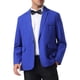thumbnail image 1 of BLAZER FORMAL DE UN SOLO BOTÓN PARA HOMBRE INSPIRADO CHIC, AJUSTE REGULAR, SOLAPA DE M, AZUL, 1 of 1