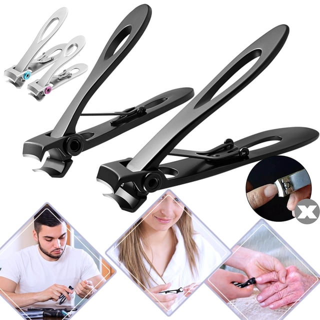 Cortaúñas Nail Clippers de 2 Tamaños de 15 Mm de Ancho para Uñas de los Pies Gruesas, Cortaúñas de Acero Inoxidable Resistentes para Hombres, Personas Mayores