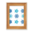 thumbnail image 1 of Circle mas Snowflake Illustration Desktop Wooden Photo Frame Display Picture Art Painting Multiple Sets, 1 of 3