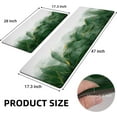 thumbnail image 3 of Green Kitchen Mat Set of 2 Marble Thick Kitchen Rugs Anti Fatigue Mats Standing Cushioned For Floor Waterproof Leather Padded Non Slip Runner Decor for Sink ,17.3" x28" + 17.3" x 47",Green Gold, 3 of 6