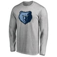 thumbnail image 2 of Men's Heather Gray Memphis Grizzlies Primary Logo Long Sleeve T-Shirt, 2 of 3