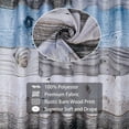thumbnail image 5 of Numjaw Rustic Shower Curtain,Blue Fabric Shower Curtain for Bathroom,Farmhouse Shower Curtain,Blue Grey Wood Barn Door Country Shower Curtain,65x71in, 5 of 8
