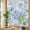 Orange Blue, variant on Botanical Orange Privacy Window Film, Decorative Stained Glass Window Film, Tropical Palm Leaf Modernism Resuable Rainbow Static Cling for Home Bathroom Living Room Glass Door 17.7"x39.3"