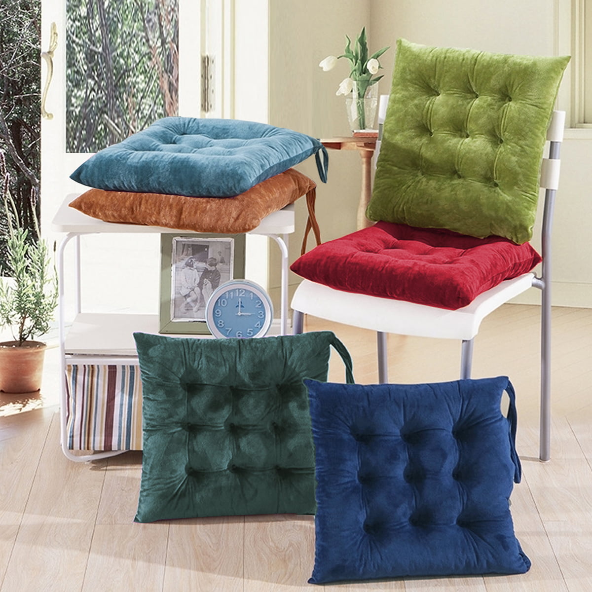 15.8"x15.8" Square Seat Cushion, Pillow Seat Soft Chair Pad Tatami