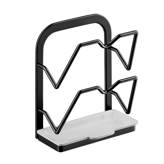 Ohufall Drill-Free Wall Mounted Pot Lid Rack Kitchen Lid Organizer Storage For Cutting Board Chopping Board Kitchen Storage