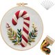 thumbnail image 1 of Conjunto Bordado Kit de bordado navideño para manualidades con motivos florales europeos, ideal para crear arte mural hecho a mano (20 cm, 1 pieza). Rkxzt, 1 of 9