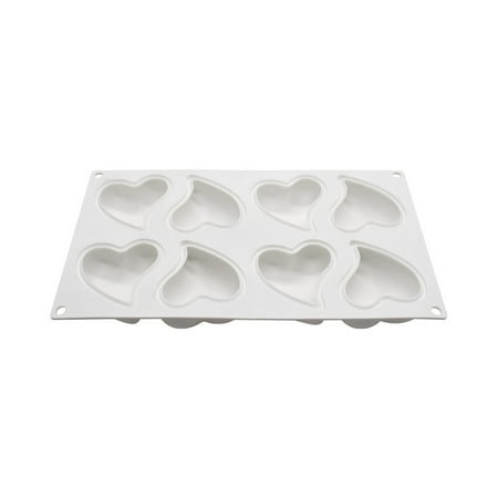 

HOTYA 8 Holes Heart Shape Chocolate Mold Mousse Molds Plaster Candle Soap Making Molds