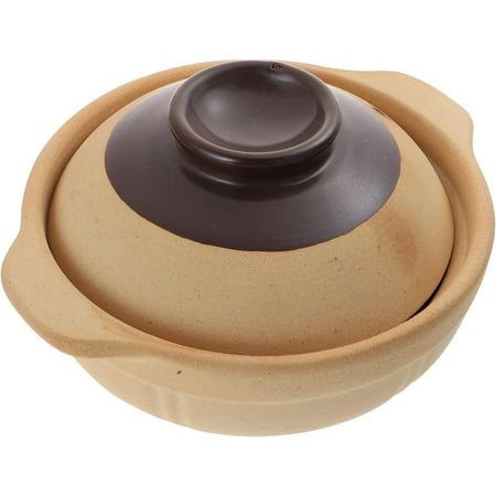 ABCISI 500ml Ceramic Casserole Dish Japanese Donabe Clay Pot Casserole Cooking Clay Pot for Home Restaurant- Inner Diameter 14CM