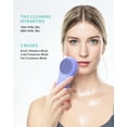 thumbnail image 2 of Facial Cleansing Brush face Scrubber Waterproof Face Scrub Brush for Men & Women Rechargeable Face Brushes for Facial Electric Silicone Face Scrubber Cleanser Brush 1 Pack+3 Modes Violet, 2 of 3