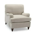thumbnail image 5 of Clarendon Sea Oat Beige Polyester Fabric Upholstered Transitional Arm Chair, 5 of 11