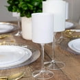 thumbnail image 2 of EcoQuality White Plastic Wine Glasses with Clear Stem - 9 oz Wine Glass, Disposable Shatterproof Wine Goblets, Reusable, Elegant Drink Cup Tumbler, Weddings, Party, Dinner, Baby Showers (120), 2 of 2