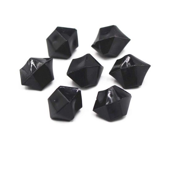 Blue Feather Products, Inc. 14x11 mm Acrylic Color Faux Ice Rock Crystals Treasure Gems for Table Scatters, Vase Fillers, Fish Tank, Party Decoration, Arts & Crafts (Black)