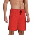 thumbnail image 2 of Sikiie Red Glitter Mens Pajama Shorts, Lightweight Lounge Pant with Pockets Soft Sleep Pj Shorts for Men3X-Large, 2 of 6