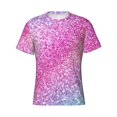 thumbnail image 4 of Vsdgher Fun Rainbow Print Men's Dry Fit Mesh Athletic Shirts Moisture Wicking Tennis T-Shirt Tops, 4 of 9