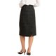 thumbnail image 3 of Faldas midi de trabajo con cremallera y espalda dividida de tweed a cuadros para mujer Inspire Chic XL negras, 3 of 5