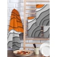 thumbnail image 2 of Orange Grey Ombre Hand Towels Set,Waffle Weave Kitchen Towels 3Pcs,Modern Geometric Abstract Aesthetics Cream Microfiber Hair Face Bath Tea Towel Absorbent Cleaning Dish Cloths 15.7"x23.6", 2 of 7