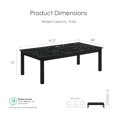 thumbnail image 3 of Bluff Modern Wood 3-Piece Coffee Table Set with 2 End Tables, Black, 3 of 14