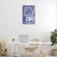 thumbnail image 3 of Stupell Industries Eclectic Chinoiserie Vase on Blue Canvas Art, 20 x 30, by Hannah Byatt, 3 of 7