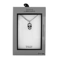 thumbnail image 4 of Men’s Polished Stainless Steel Solid Human Skull Pendant Necklace, 4 of 4