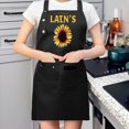 thumbnail image 2 of 2 Pack Adjustable Bib Apron with Large Sunflower Design & " LATIN ' S " Text - 2 Pockets Perfect for Cooking & Chef Use for Men & Women, 2 of 6