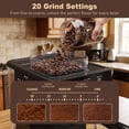 thumbnail image 3 of Bluebow Espresso Machine with Grinder, 20 Bar Semi-Automatic Coffee Maker with Milk Frother, Electric Touchscreen for Home Latte Cappuccino, Black, 3 of 7