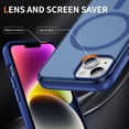 thumbnail image 6 of Allytechgroup Carbon Fiber Case for iPhone 15, Slim Lightweight Magnetic Back Cover Support Wireless Charging Non-Slip Shockproof Anti-Scratch for iPhone 15 Women Men, Blue, 6 of 9