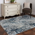 thumbnail image 4 of Navy Blue Grey Washable Area Rugs 4'x6', Abstract Modern Boho Mottled Vintage Low Pile Throw Living Room Rug Non-Slip Sturdy Edge Binding Carpet for Indoor Entryway Bedside Kitchen, 4 of 9