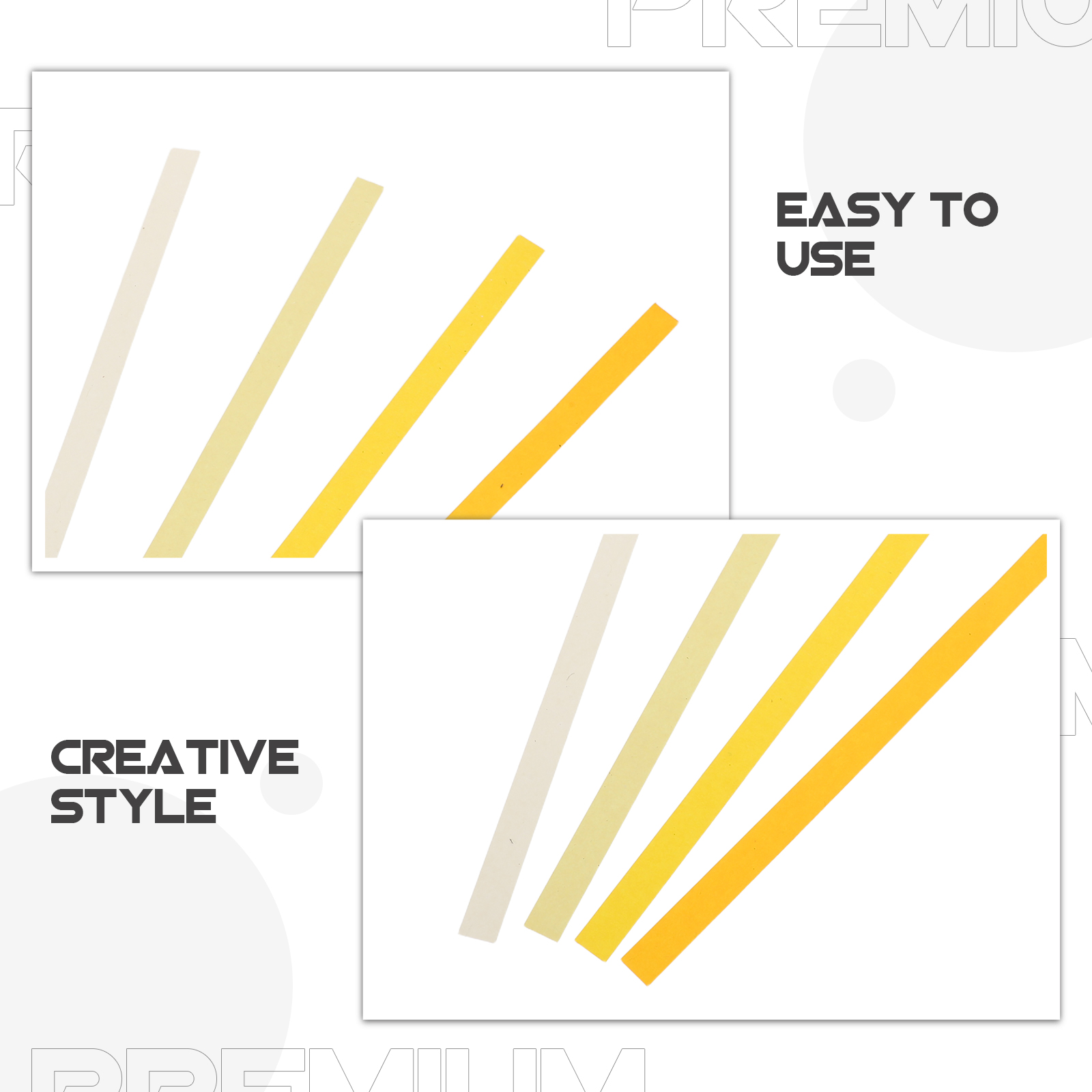 OUNONA 5400Pcs Japanese Inspired Double Sided Origami Paper Yellow for Star Folding and Artistic Crafts