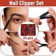 thumbnail image 3 of 24Pcs Nail Clipper Set, Professional Nail Care Manicure Kit for Adults, Stainless Steel Manicure Tools with Storage Case, Ideal Gifts for Men Women Father Mother, 3 of 6