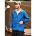 thumbnail image 5 of Coshow Men's Rain Jacket Waterproof Lightweight Packable Raincoat Pullover Windbreaker with Hood for Hiking Running, 5 of 6