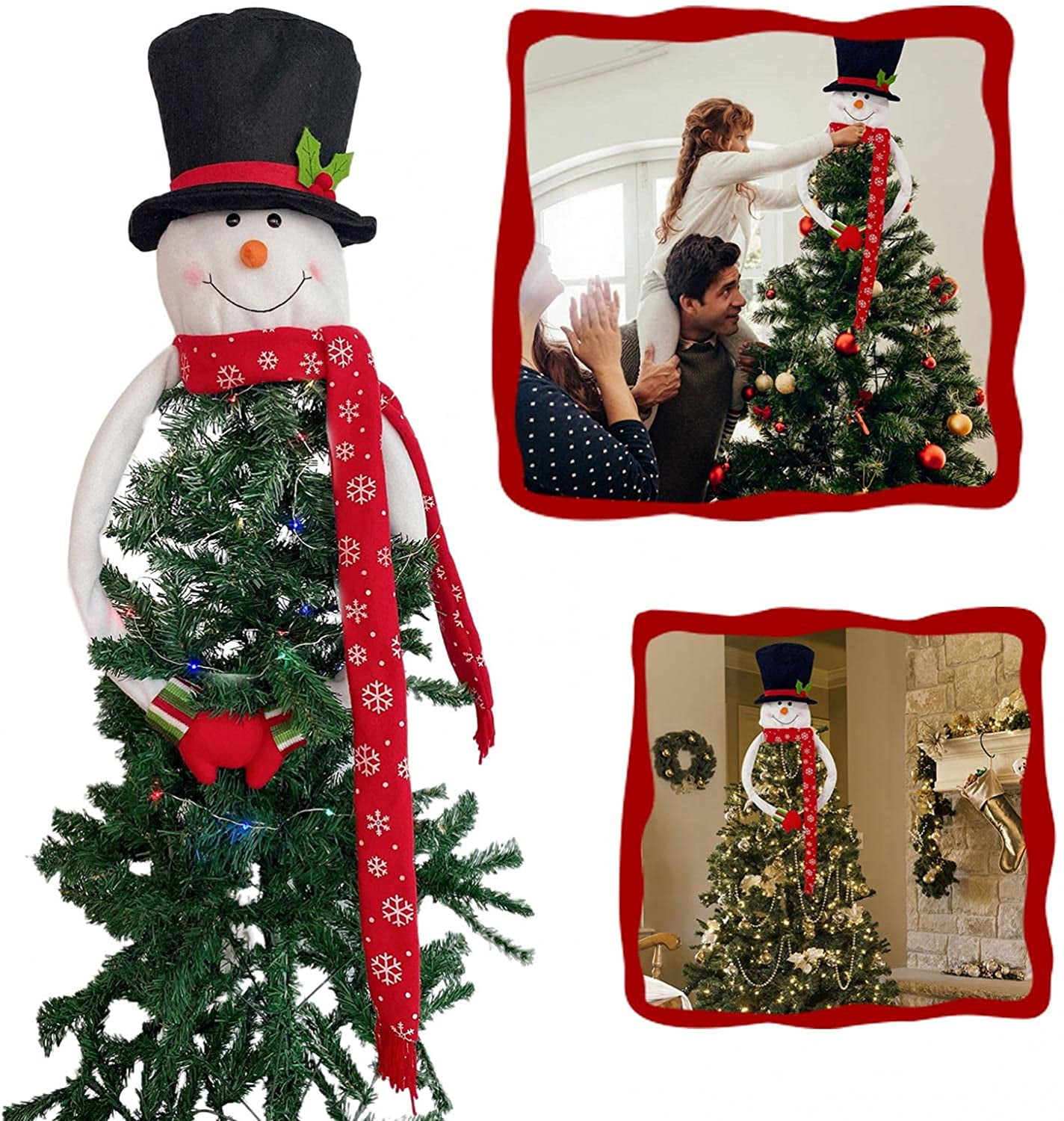 Chris Decor Xmas Tree Top Ornaments 