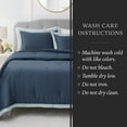 thumbnail image 6 of Hotel Style 3-Piece Navy/Light Blue Egyptian Cotton-Rich Blend Luxury Comforter Set, Full/Queen, 6 of 9