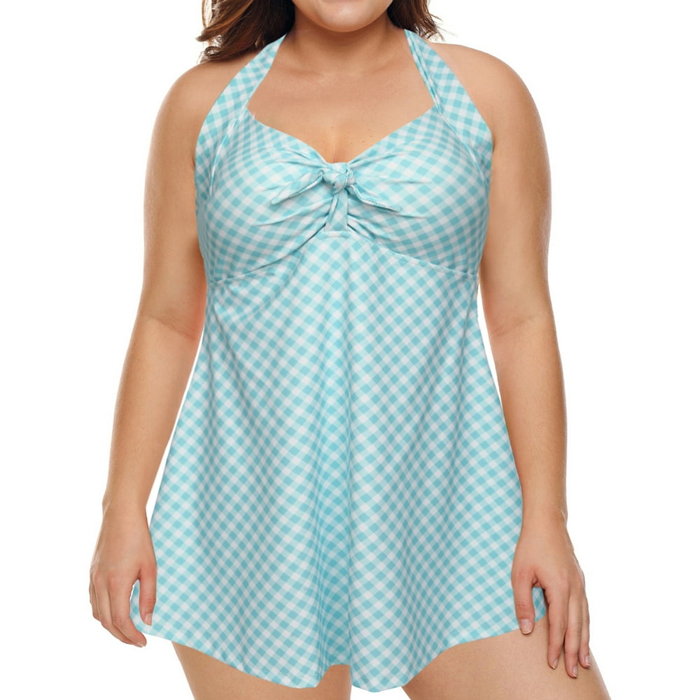 HDE HDE Women Swim Dress Tummy Control OnePieces Swimwear Teal
