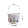 thumbnail image 3 of Deeceymbur Bunny Design Easter Baskets Cotton Linen Woven Storage with Handle Cute Buckets for Egg Party Decor Gift Spring Home Organizer Holiday Supplies, 3 of 6