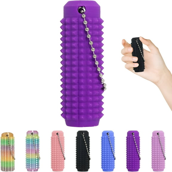 BESTSKY Fidget Toys, Pain Stim Fidget Toy Reduce Stress for Adults, Anxiety Relief Pain Stim, Spiky Fidget Keychain for Anxiety and Stress Reduction, Novelty Gifts for Friends (1PCS/Black)