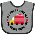 thumbnail image 3 of Inktastic My Nana Loves Me Valentine Boys or Girls Baby Bib, 3 of 4