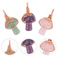 thumbnail image 4 of 3pcs Mini Crystal Mushroom Necklace Charms Crystal Pendants for Jewelry Making, 4 of 6