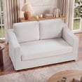 thumbnail image 5 of Ebello 2-Seater Loveseat Sofa, Thick Cushion Soft Fabric Upholstered Compact Couch for Living Room, Apartment, Office (Beige), 5 of 8
