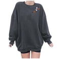 thumbnail image 1 of WEAIXIMIUNG Mode Femmes Sweats à Capuche & Sweatshirts Zip Complet Dames Hoodie Décontracté Imprimé Local Sans Tête Graphique Couleur Unie Col Rond Manches Longues Pull, 1 of 3