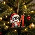thumbnail image 2 of Penguin Letter Christmas Ornament,2D Personalized Initial Hanging Ornament for Christmas Tree,DIY Xmas Decor,Holiday Gift for Family,Friends(M), 2 of 7