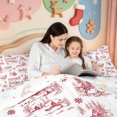 thumbnail image 5 of Manfei Cute Snowman 7-Piece Twin Bedding,Happy Christmas Bedding Comforter Set,Xmas Reversible, 5 of 7