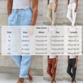thumbnail image 4 of Yxbdin Womens Spring Linen Pants Loose Fit Straight Elastic Waisted Drawstring Trousers Comfy Vacation Casual Pants Black XL, 4 of 7