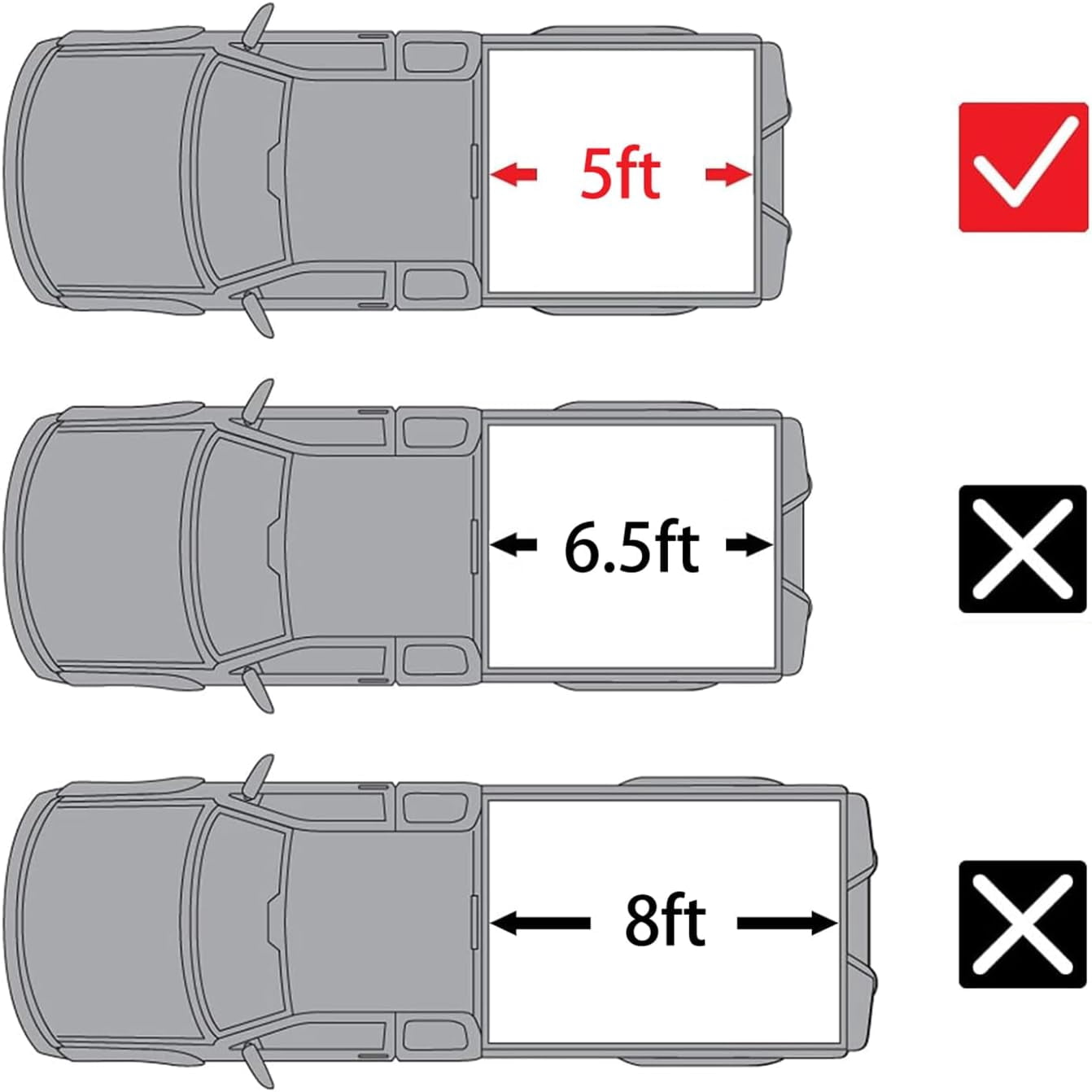 HOUGEET Truck Bed Tonneau Cover Low Profile Flip Up Fit for 2005-2026 Nissan Frontier 5ft Bed (60")