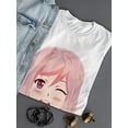 thumbnail image 3 of Winking Anime Girl T-Shirt Women -SPIdeals Designs, Female Small, 3 of 4